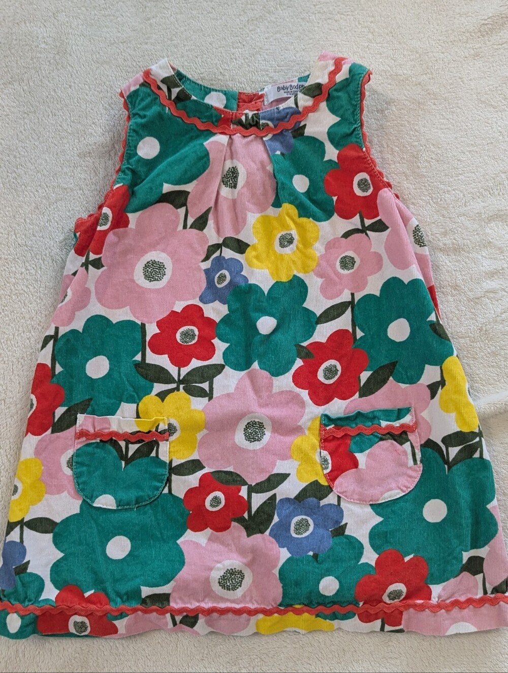Baby Boden Floral Shift Dres Size 12-18 months